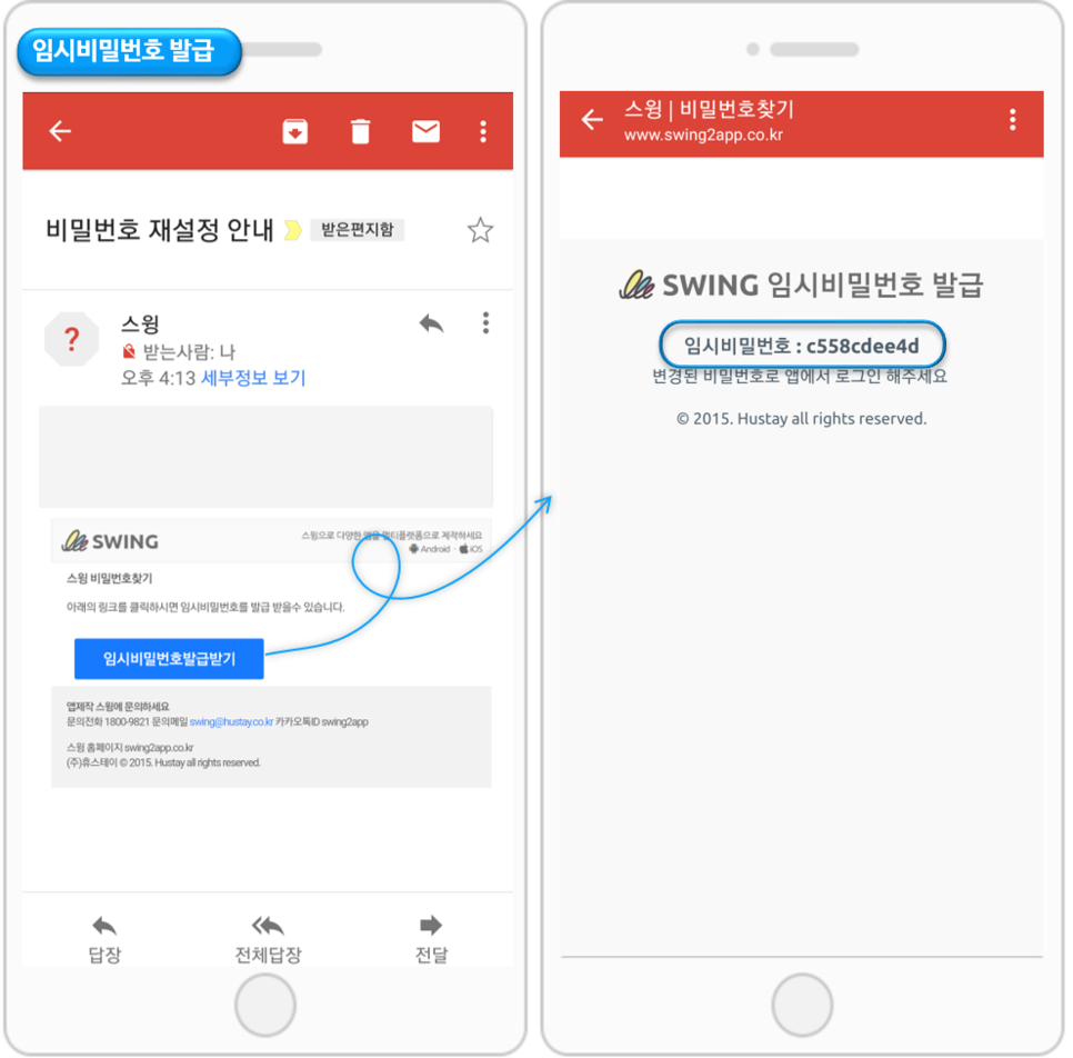 앱 비밀번호 찾기 – 스윙 도우미